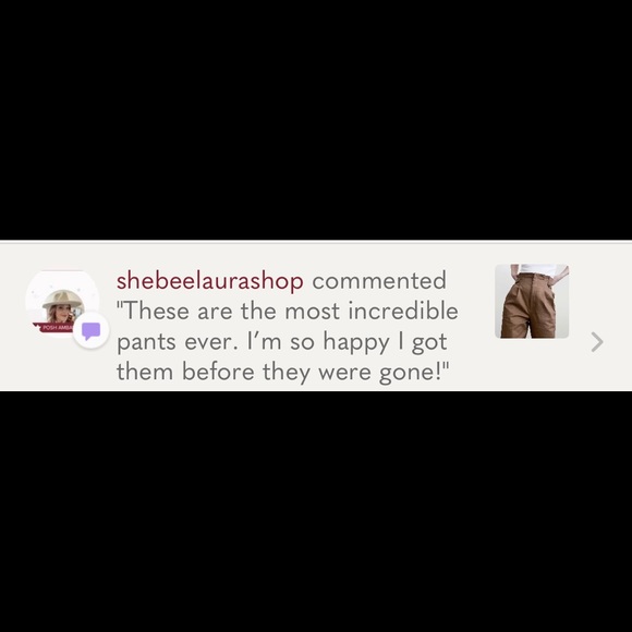 NWT hi rise paper bag pants w button in camel - Picture 13 of 13